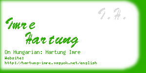 imre hartung business card